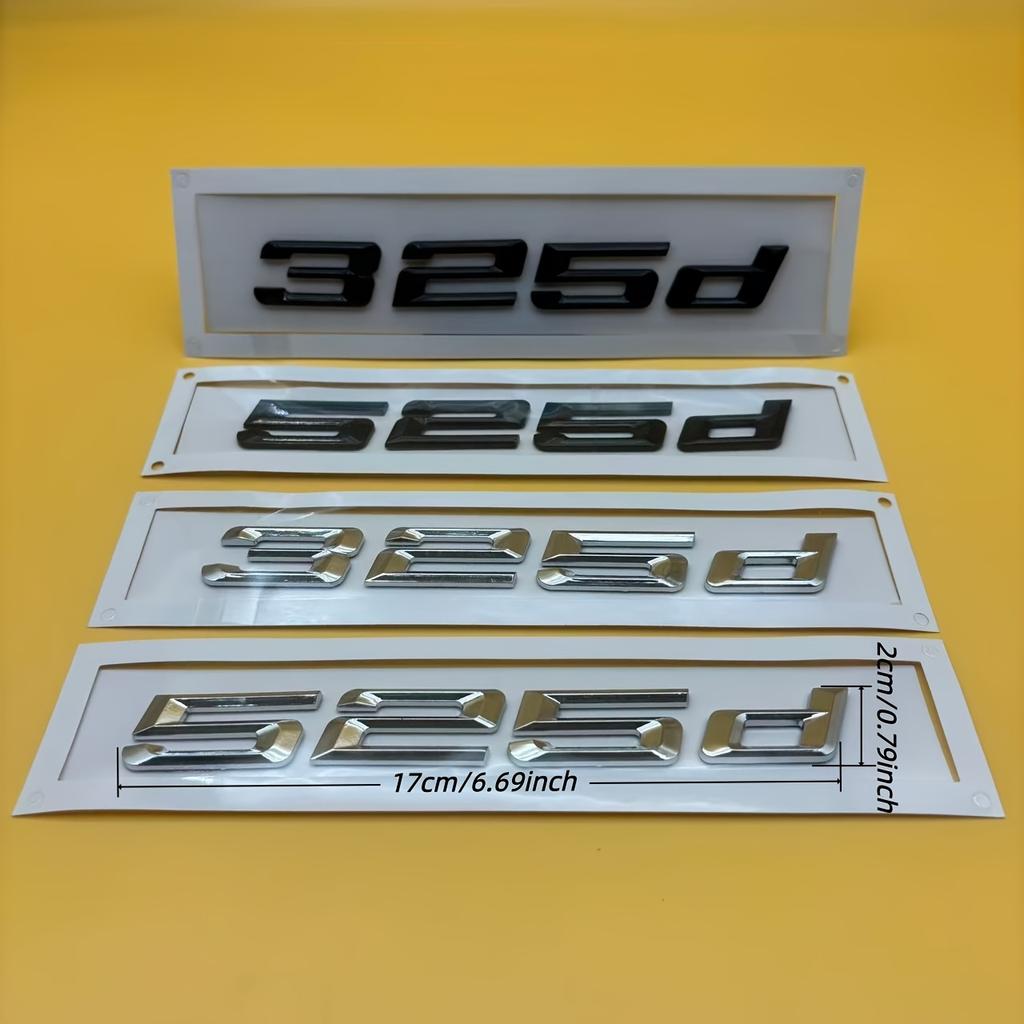 1Pc 3D 325d 330d 525d 530d Emblem Car Rear Trunk Emblem Badge for 3series 5series Accessories Car Accessories Car Modification Car Modification Parts