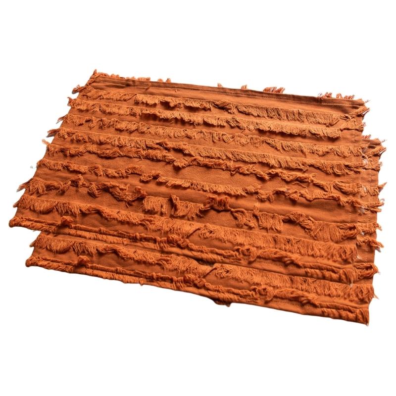 Pack of 2 Cotton Linen Dining Mats Set Table Decors Dish Protective Mats Cotton Linen Texture Suitable for Table Meals