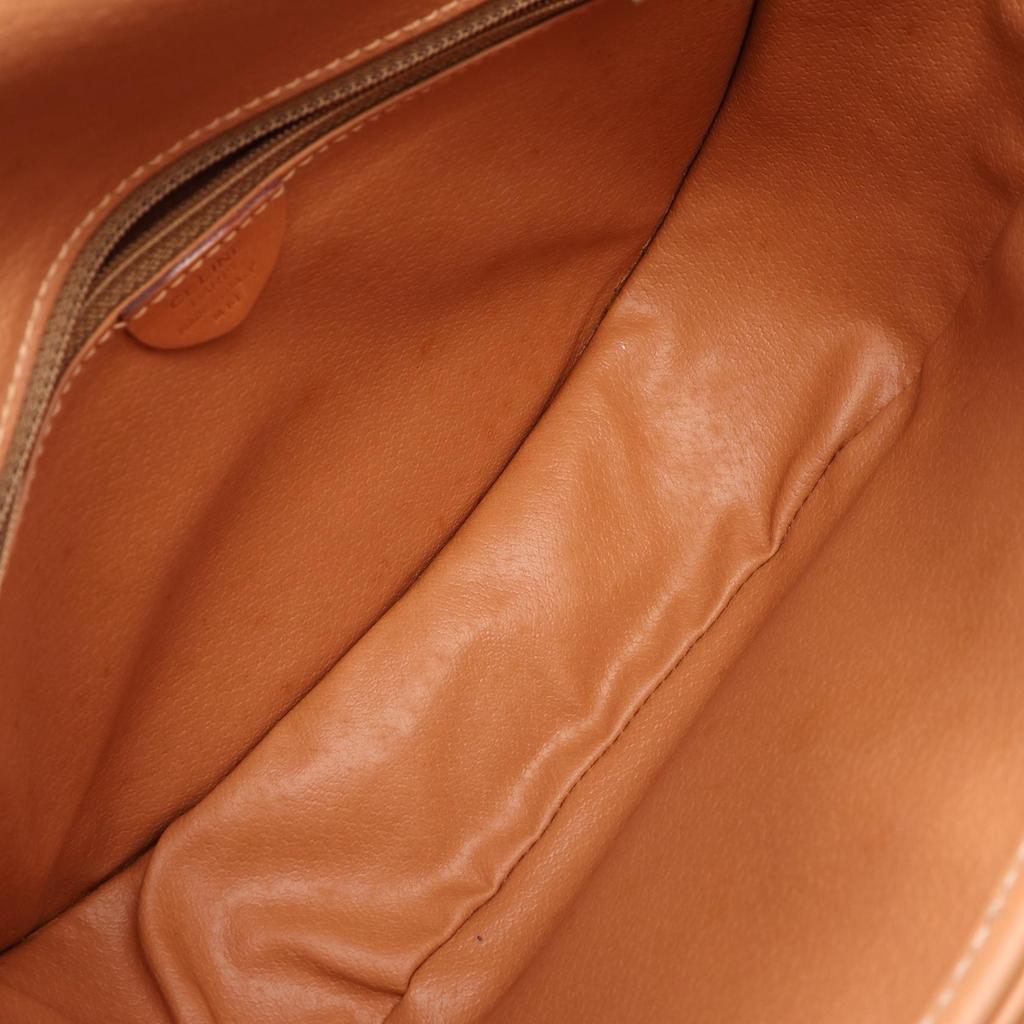 Used CELINE Macadam Shoulder Bag Shoulder Bag PVC Coated Canvas Leather Brown Beige Used Women