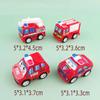 High-Quality 6Pcs High-Quality Cartoon Compact Size High-Quality Pull High-Quality Back High-Quality Fire High-Quality Truck High-Quality Police