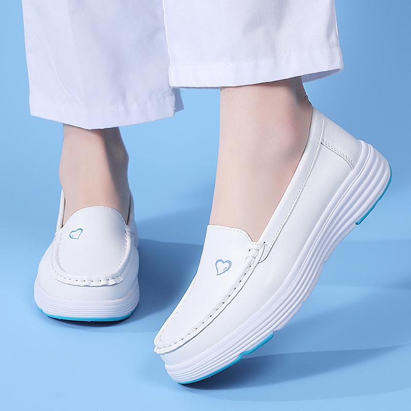 Fashion 2025 New Platform Women's Nurse Shoes Summer Soft Sole Breathable Sleeve Feet Loafers Comfortable Work Shoes Zapatos Casuales