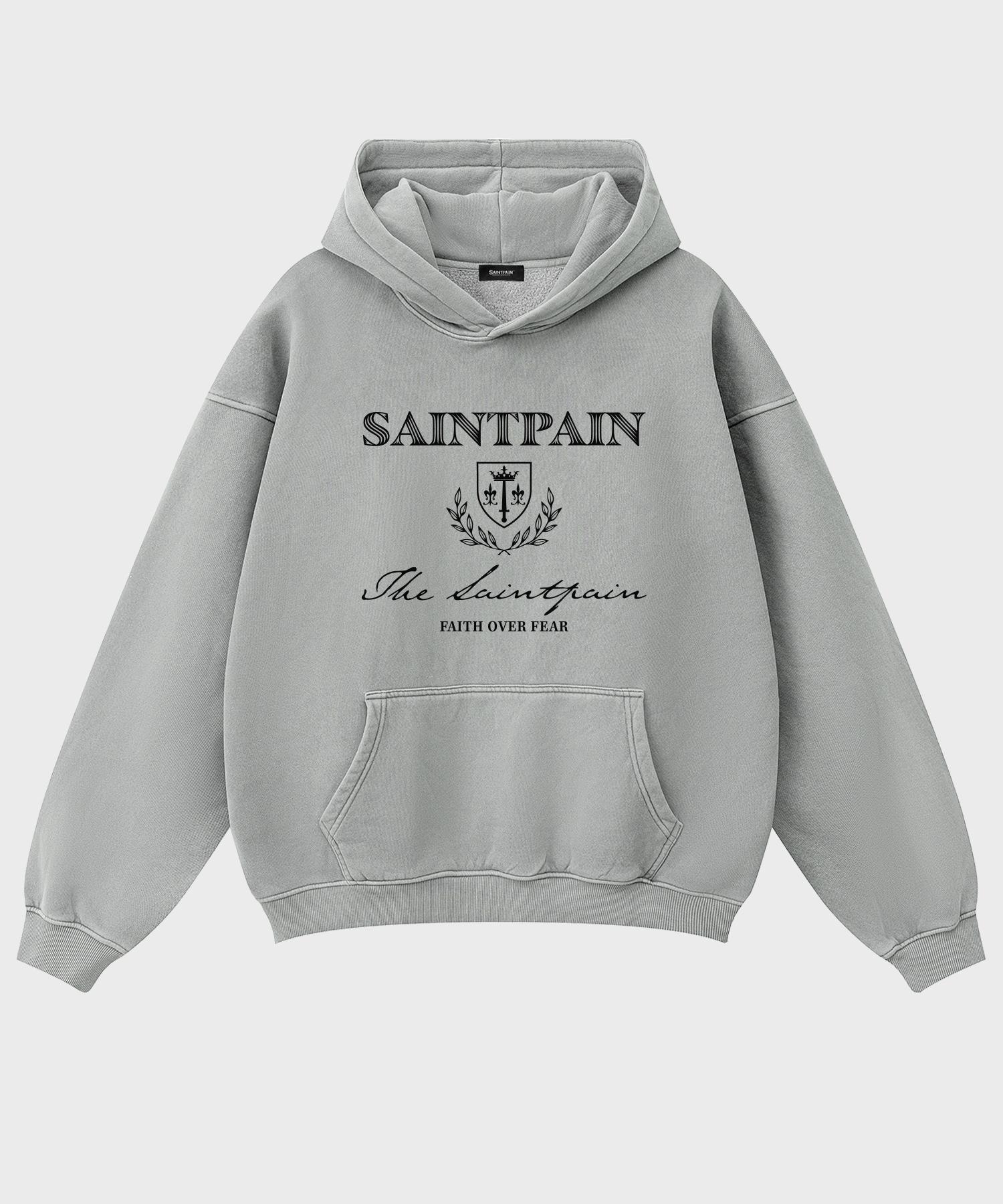 Худи Saint Pain Sp Heritage Pigment Oversize Серое Gray/M