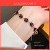 Geometric Zircon Flower Bracelet For Women With Elegant Copper Design For Daily Wear