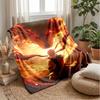 Naruto Uzumaki Printed Flannel Blanket Skin Friendly Warm Decorative Throw for Indoor Couch Bed Daily Use