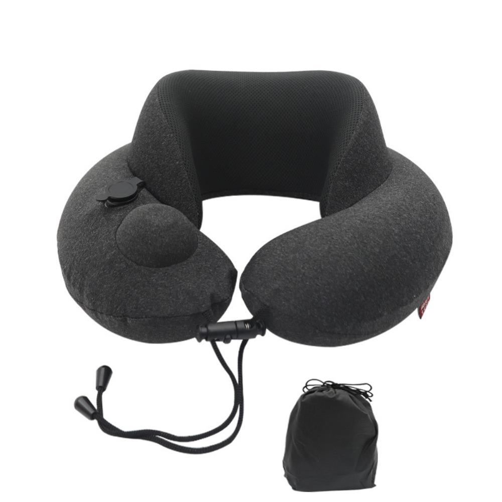 Ergonomisches aufblasbares Nackenkissen mit Druckknopf, atmungsaktives Lendenkissen für das Auto, Geschenk