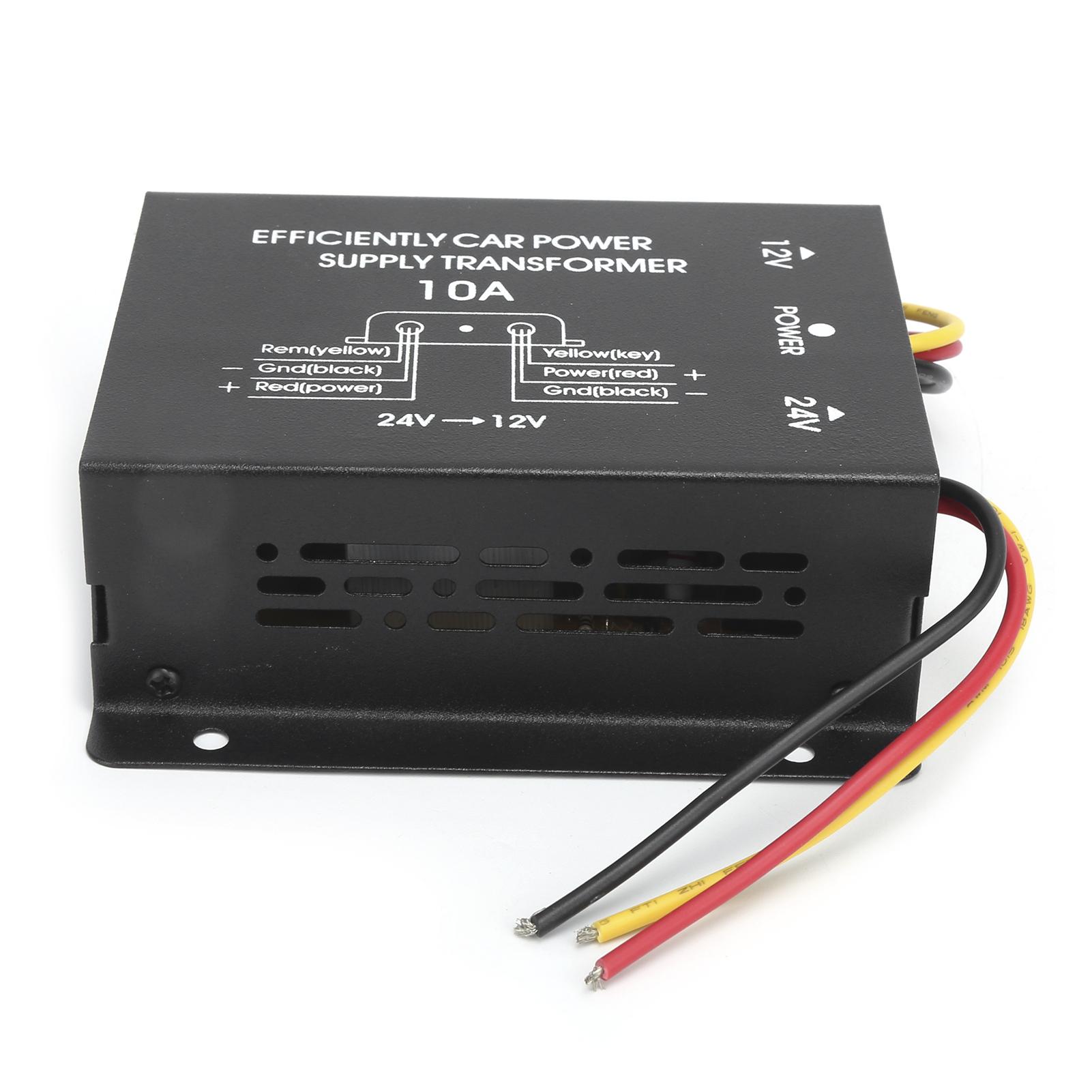 

Преобразователь постоянного тока 10А 24В в 12В Понижающий регулятор напряжения Корпус из алюминиевого сплава для автомобильной стереосистемы