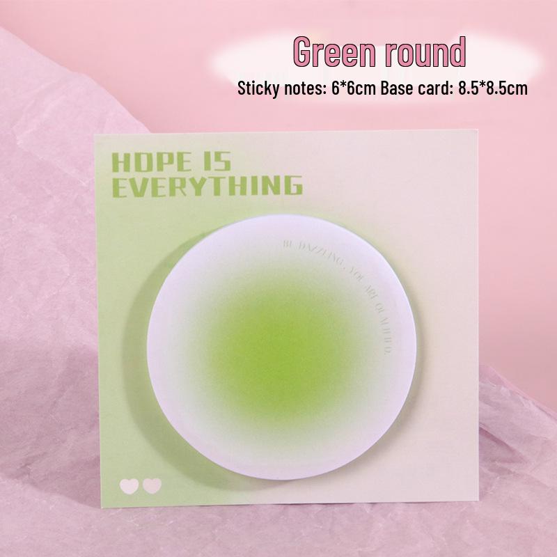 Colorful Irregular Heart Gradient Sticky Notes - Self-Adhesive Halo Blush Memo Paper