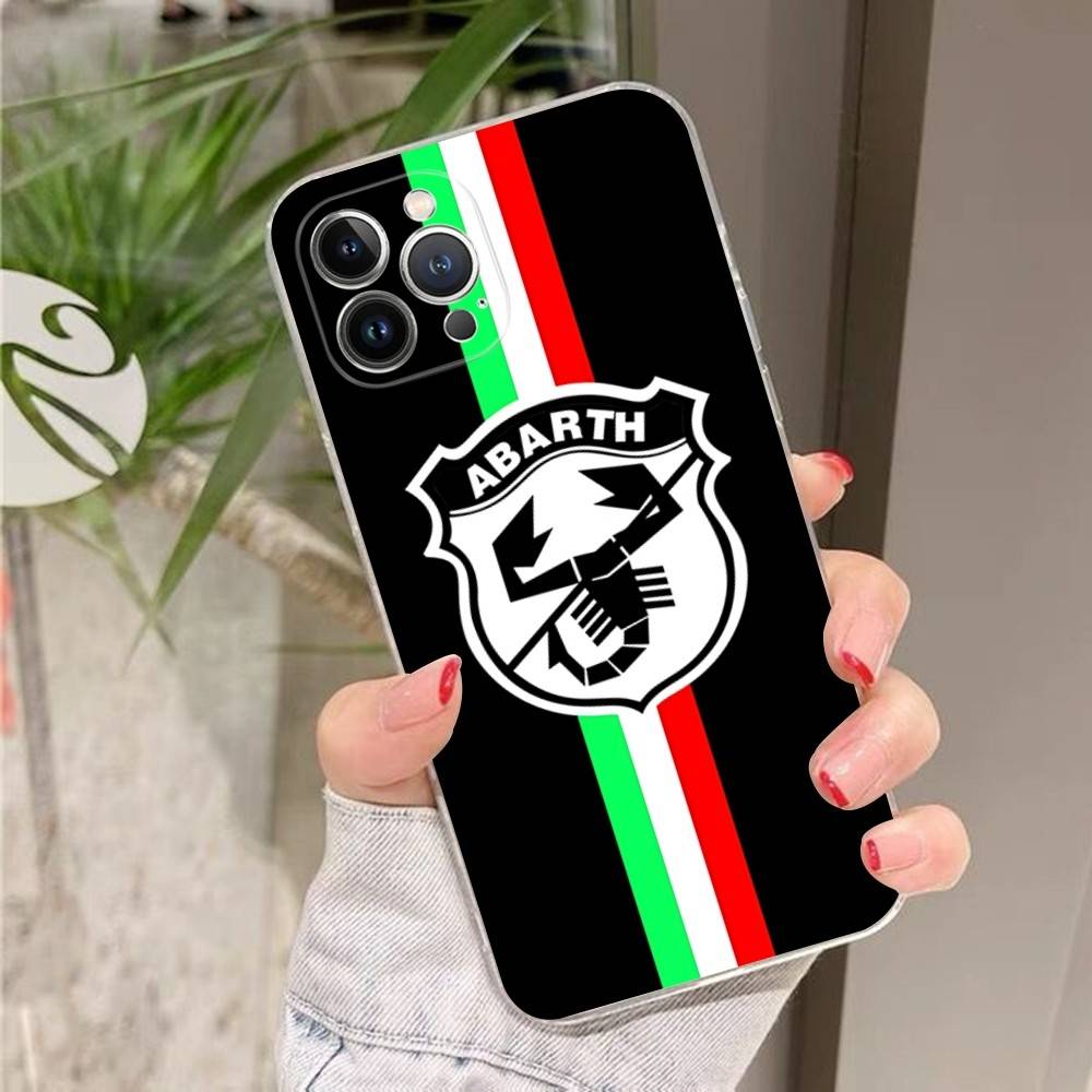 A-AbarthS-S LOGO Transparent TPU Phone Case For IPhone 17 11 12 13 14 15 16 Pro Max 16 Plus Cover