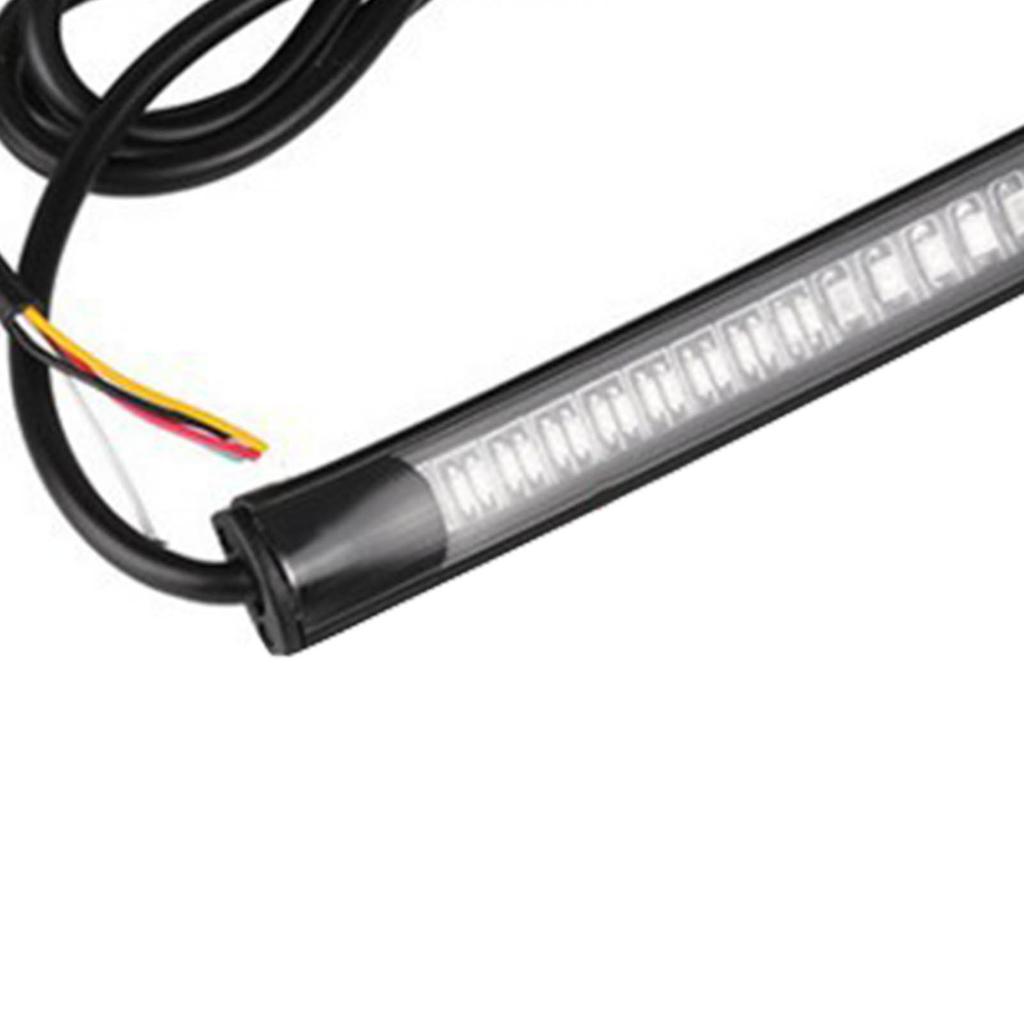Motorcycle LED License Plate Light Multifunctional Red Yellow LED Tail Light for Modification