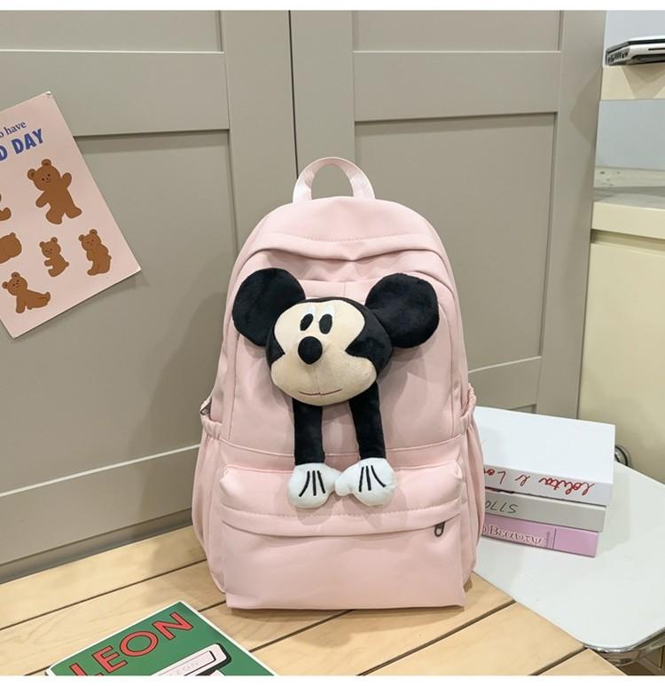 

Nylon Trendy Unisex Backpack For Students With Spacious Design And Chic Aesthetic розовый