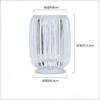 Cylinder Bucket Desktop Storage Box Transparent Glass Storage Light Luxury Striped High Beauty Pen Holder Hydroponic Vase
