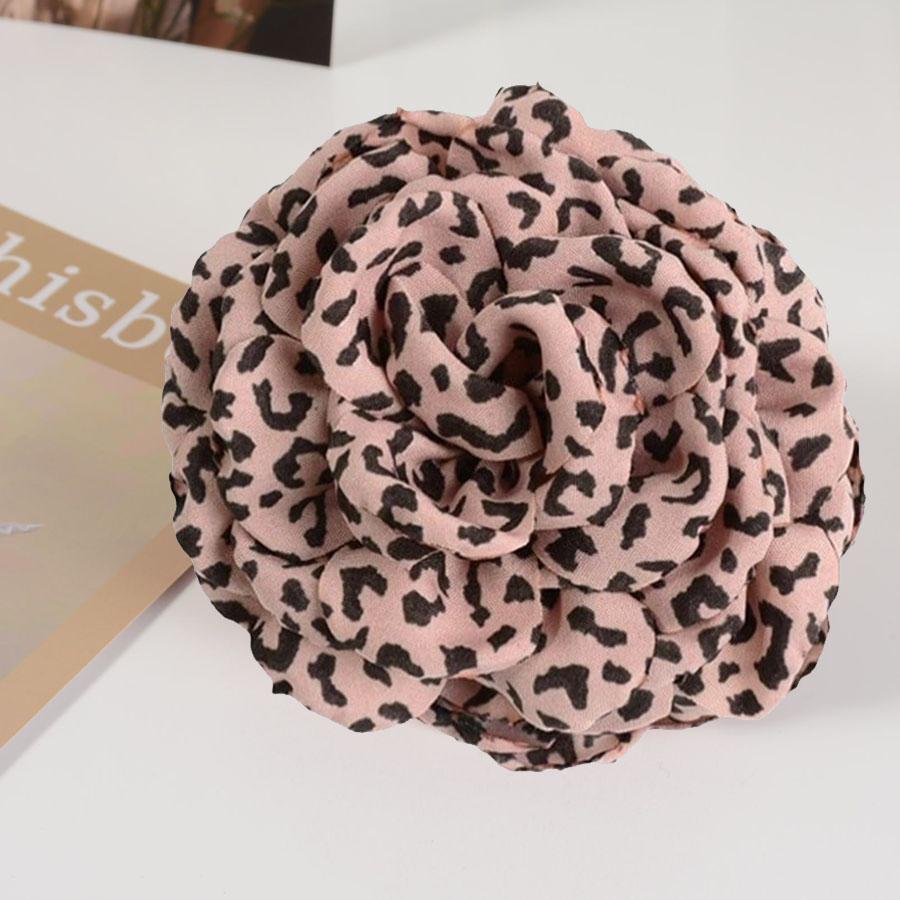 Vintage Solid Color Fabric Fashion Girl Hair Claw Hair Accessory Three-Dimensional Rose Flower Women's Hairpin Elegant Shark