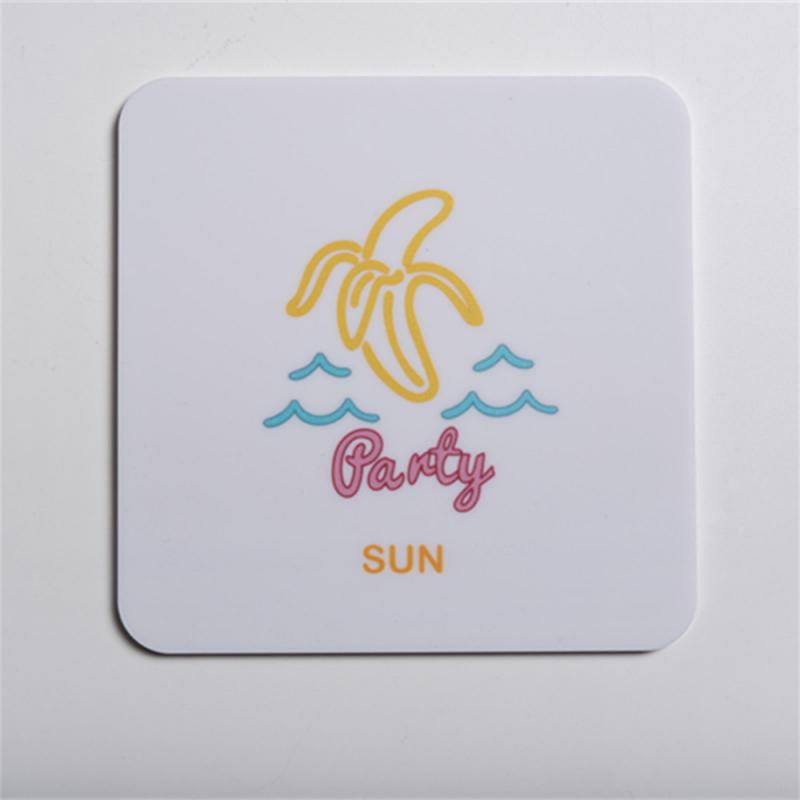 1/2pcs Acrylic Glass Non-slip Mat Gold Foil Waterproof Hotware Heat Insulation Round Tea Coaster Resin Table Mat Tray Posavasos