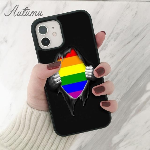 Regenbogen Homosexuell Lesben LGBT Telefon Fall für iPhone 11 12 13 14 Pro Max mini XR XS SE 2020 6 6S 7 8 Plus Samsung Galaxy S21 S22 Abdeckung