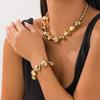 European & American Light Luxury Irregular Geometric Beaded Necklace Set