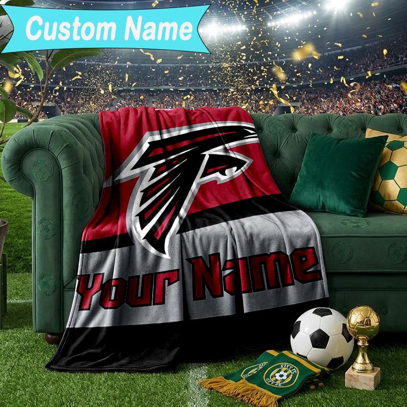 Custom Name Blanket Atlanta Logo Blanket Bedding Blanket for Travel, Camping, Living Rooms, Offices, Sofas, Fan Christmas gift