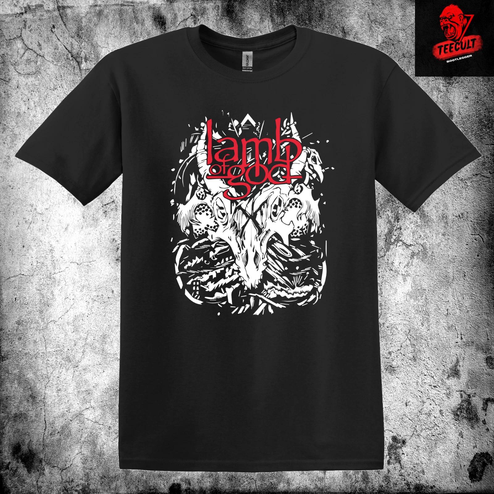 Men s and Women s T-shirts Lamb of God Heavy Metal Rock Band Unisex Cotton XXXL