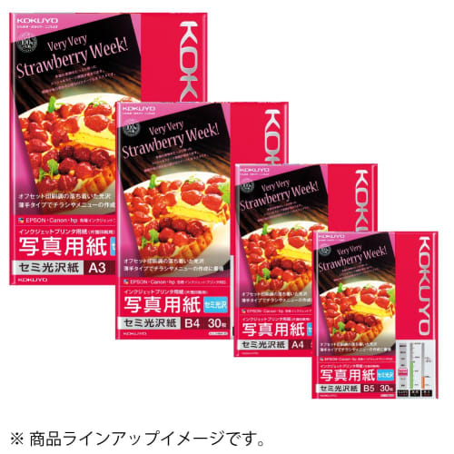 KOKUYO Inkjet Photo Paper Semi-Gloss A4 50 Sheets KJ-J14A4-50