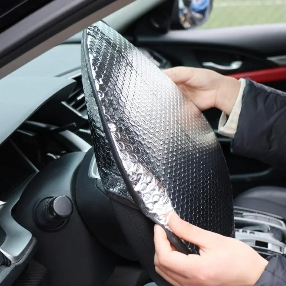 Universal Auto Steering Wheel Sheath Heat-Resistant Steering Wheel Sun Block  Summer Use