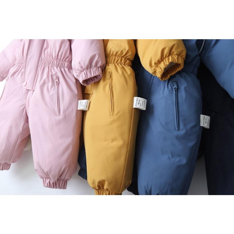Snødress for barn Småbarn Ett stykke Snødress Skidresser Jenter og Gutter Hette Vanntett Jumpsuits Overalls Vinter Varm Snowboardjakke Utendørsjakker