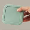 3pcs Green/Yellow/White/Blue/Red Square Silicone Crisper Silicone Portable Silicone Lunch Box  Kid