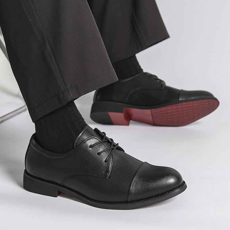 Men's business leather shoes spring and autumn new men's low-top leather shoes 46 laces