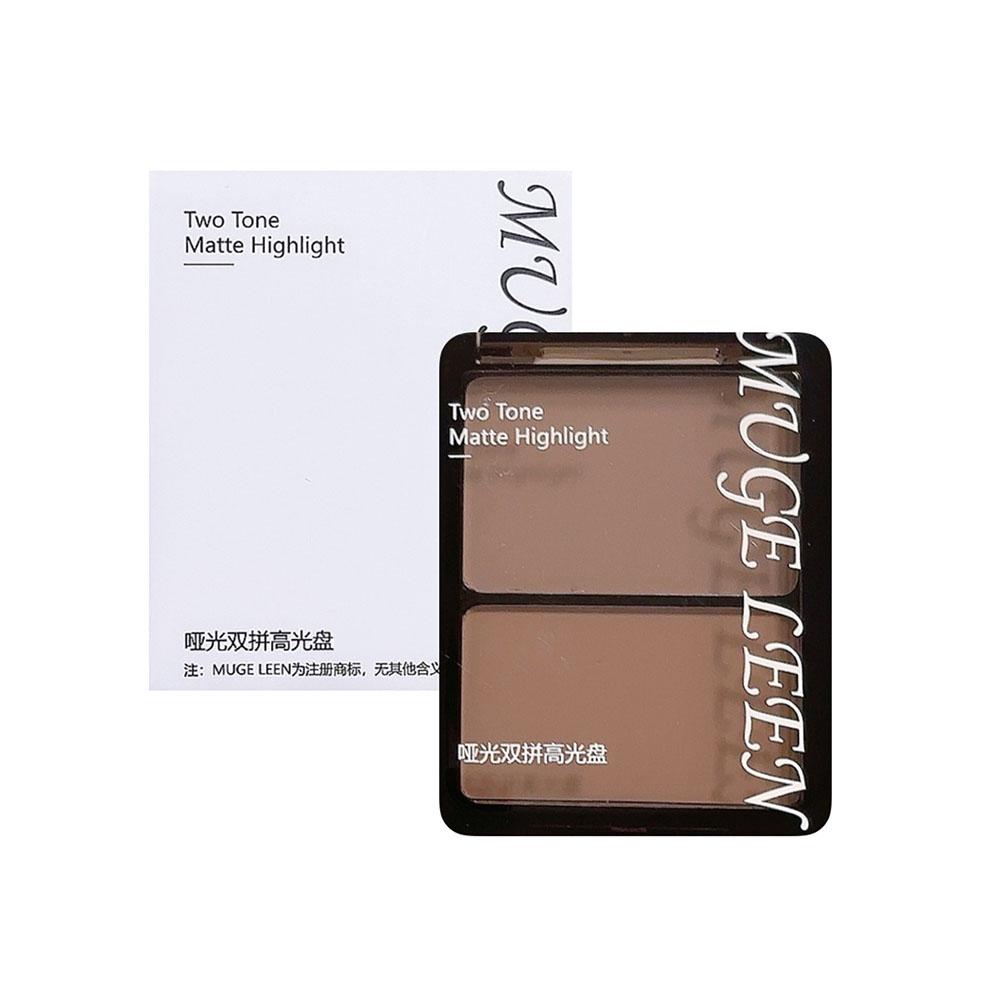 2IN1 Highlighter/Contour/Blush Makeup Palette Face Makeup Matte Lighten Facial Highlight M3K2