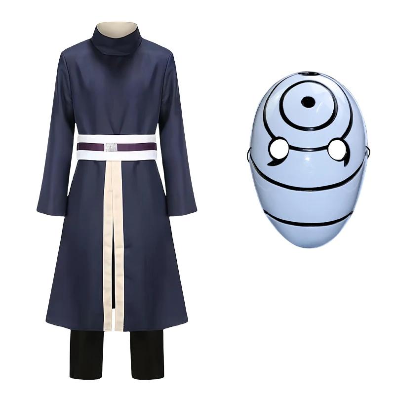 Bilibili Anime Tobi Uchiha Obito Cosplay Costume Uchiha Obito Uniform Mask Carnival Halloween Party Costumes Outfit for Adult S