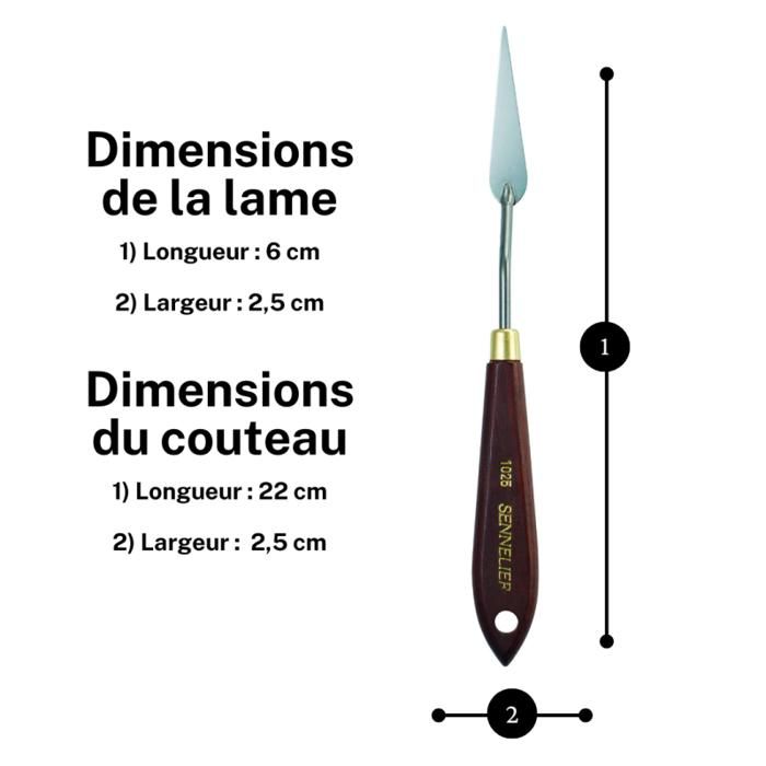 Painting Knife - Sennelier - No. 1025 - Wooden Handle - Steel Blade