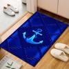 Nautical Anchor Design with Rope Motif Patterned Carpet, Suitable As a Non Slip Play Mat for the Living Room and Bedroom Sofa