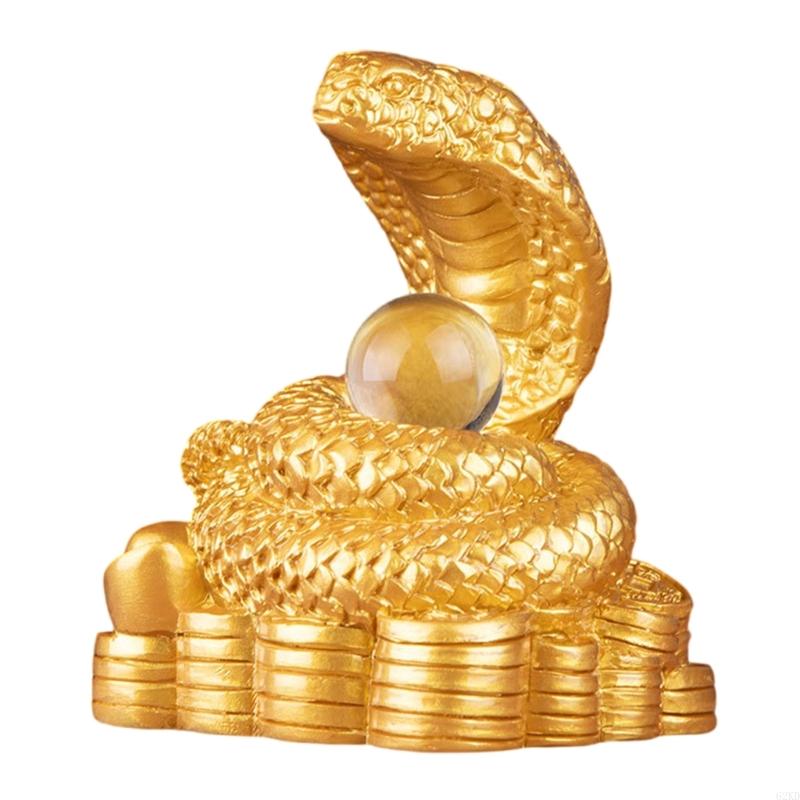 62KD Chinese Snake Years Resins Statue Snake Delicate Funny Snake Figurine Decoration
