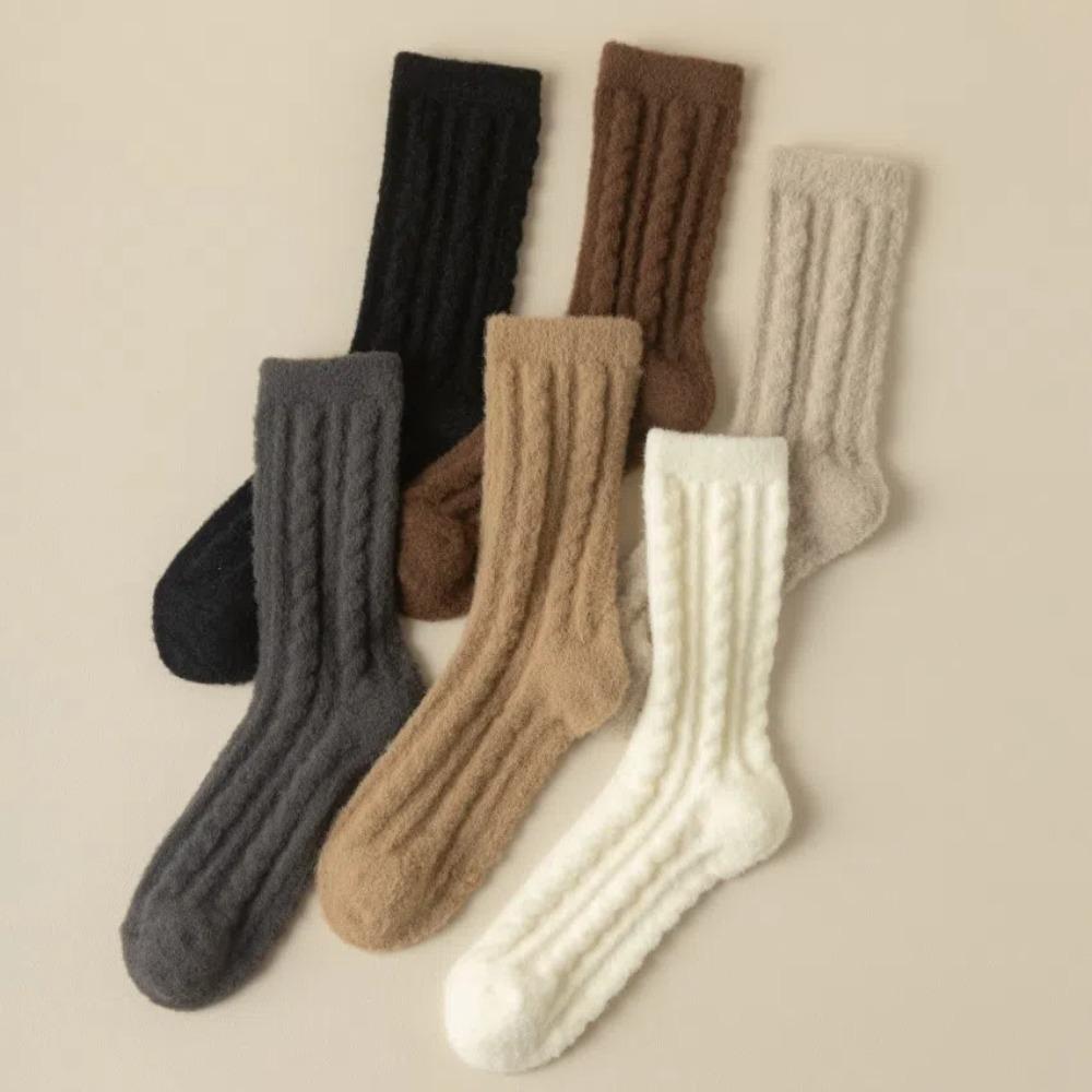 Mittelhohe Warme Kaschmir-Socken Verdicken Schlafsocken Bequeme Wintersocken Winter