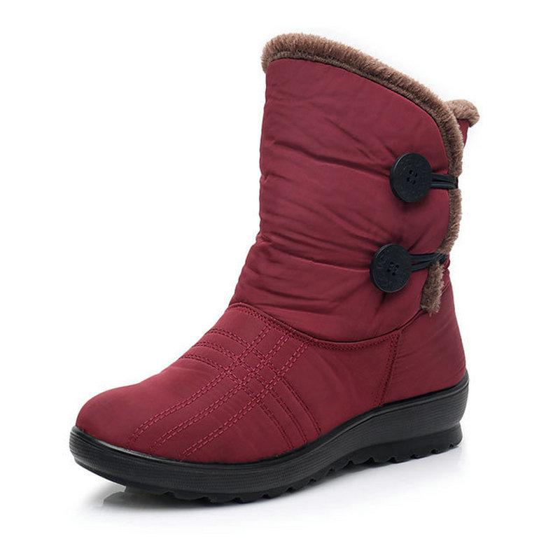 Women Snow Boots Winter Waterproof Plus Velvet Warm Ankle Boots Comfortable Non-slip Women Cotton Shoes Outdoor Snow Boots