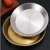 304 Stainless Steel Round Non-stick Cake Pan Pizza Baking Tray Steamed Food Barbecue Storage Plate Kitchen Tools