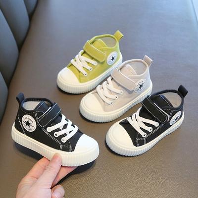 Kinder-Canvas-Schuhe - Neue Frühjahrs-/Herbst-High-Top-Freizeitschuhe für Jungen, Rutschfeste Skateschuhe für Mädchen, Schuhe mit weicher Sohle für Kleinkinder