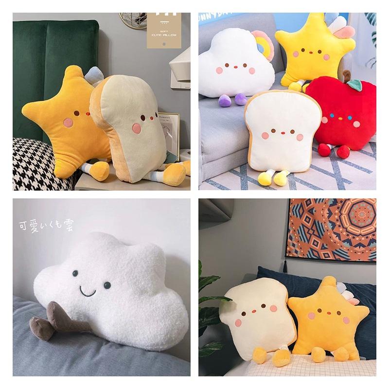 Soft And Fluffy Cloud And Star Plush Pillow Toy For Teenagers