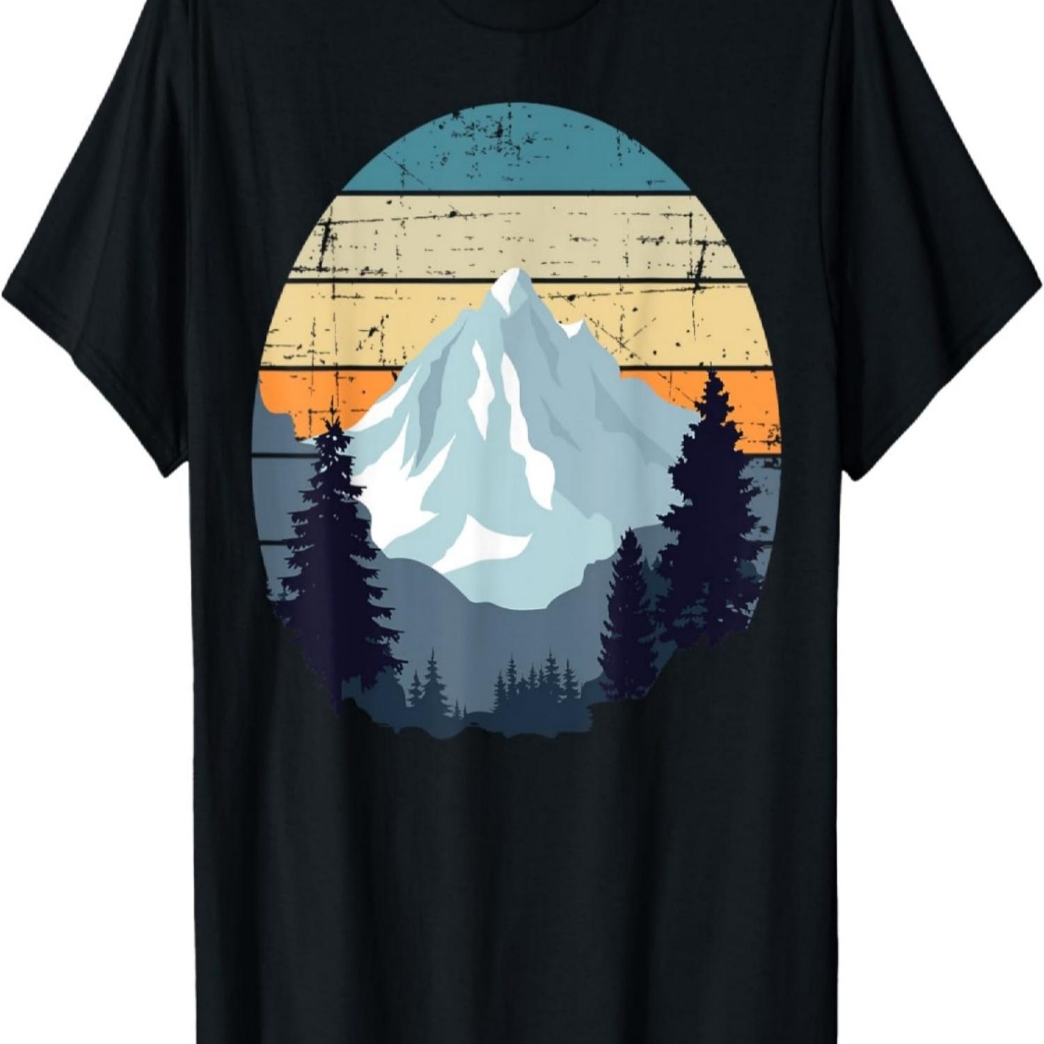 Timeless Mountain, Nature Trees and Forest T-Shirt(4) S