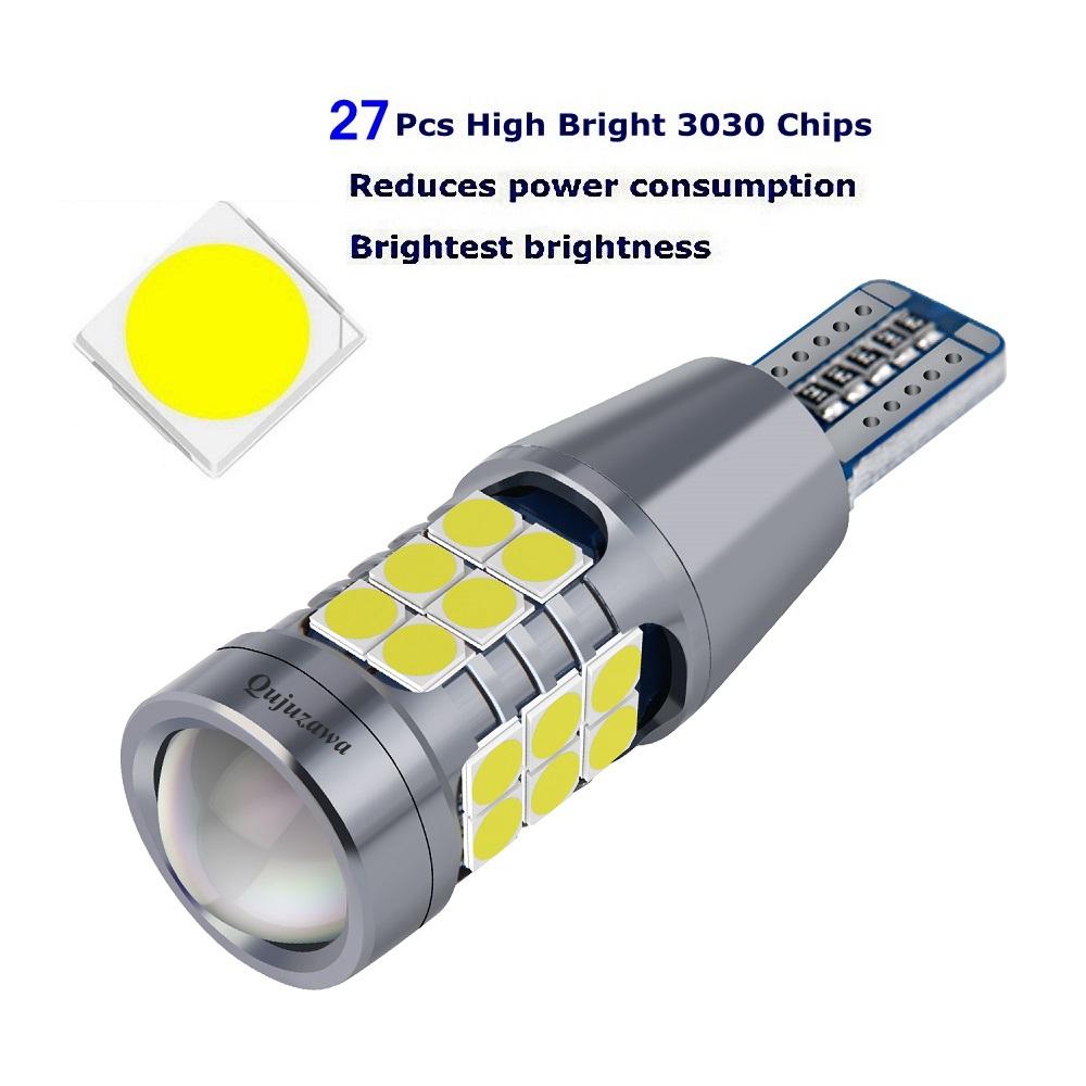2pcs T15 LED W16W WY16W Super Bright Car Turn Signal Bulbs Brake Light Canbus No Error Auto Backup Reverse Lamp White Red Yellow Bulbs 7