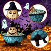 Halloween Ghost Bubble Bath Lamp Spooky Reading Book Cartoon Ghost Decorative Lamp Home Office Desktop Decoration