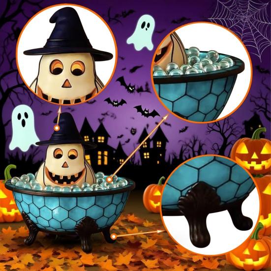 Halloween Ghost Bubble Bath Lamp Spooky Reading Book Cartoon Ghost Decorative Lamp Home Office Desktop Decoration