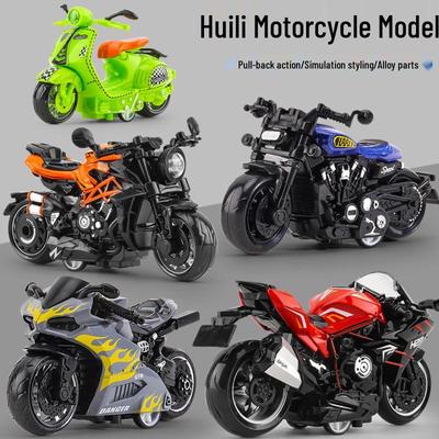 Trendy Mini Motorcycle Keychain Pendant: Cool Model Figurine Car Keyring Toy