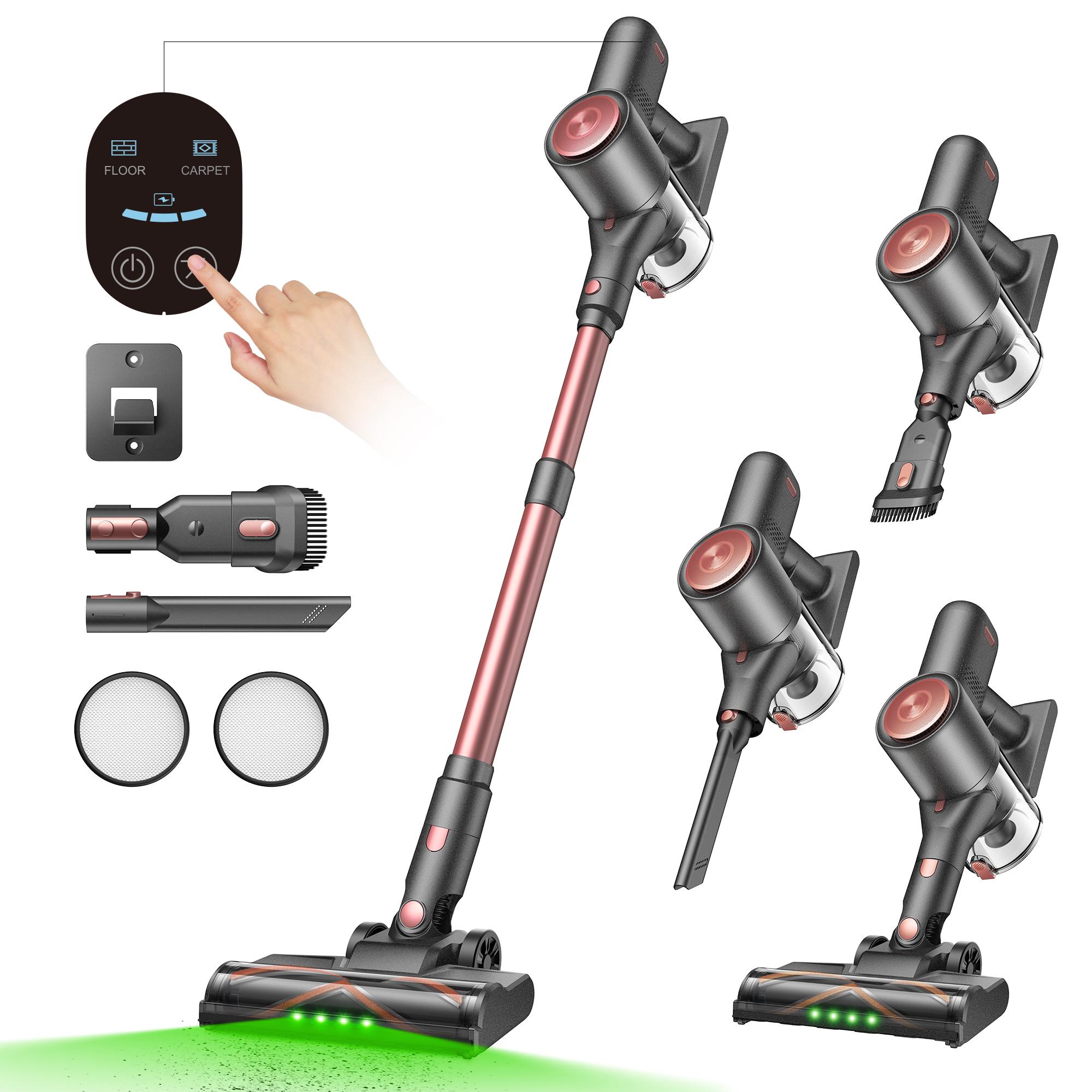 50000Pa Draadloze Stofzuiger, HEPA Cycloonfiltratie Draadloze Handheld Steelstofzuiger voor Huis & Auto