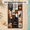 Halloween Theme Soft Beach Towel Personalized Custom Name Text Towel Portable for Beach Pool Travel