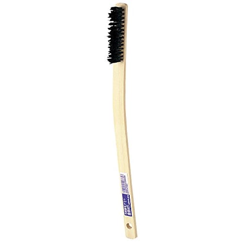 Takagi Bamboo Handle Pig Bristle Brush, Curved Handle, 4 Rows