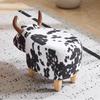 Universal Pet Foot Stool for All Seasons, Also Shoe-Changing Stool, Solid Wood Legs, Suitable for Home Decoration, Black and White