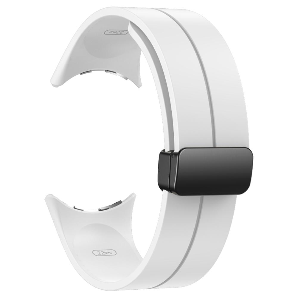 For Google Pixel Watch 3 41mm/Watch 2/Pixel Watch Silicone Band Watch Strap with Magnetic Folding Buckle