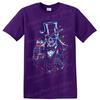 Skeleton Gentleman T Shirt W Top Hat Whiskey Glass Neon Gothic Art Style Tee
