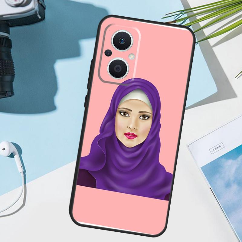 Muslim Islamic Arabic Hijab Girl Cover For OPPO Reno 14 F 13F 12F 11F 10 11 12 13 Pro 7 8 Lite OPPO Find X9 X5 X6 X8 Pro Case