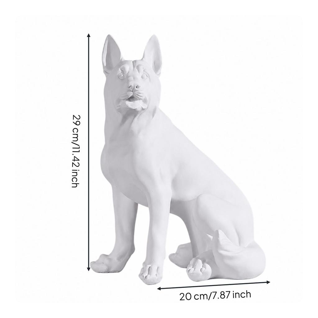 Realistic Dog Statue Versatile Animal Figurine Unique for Mantel, Reading Corner