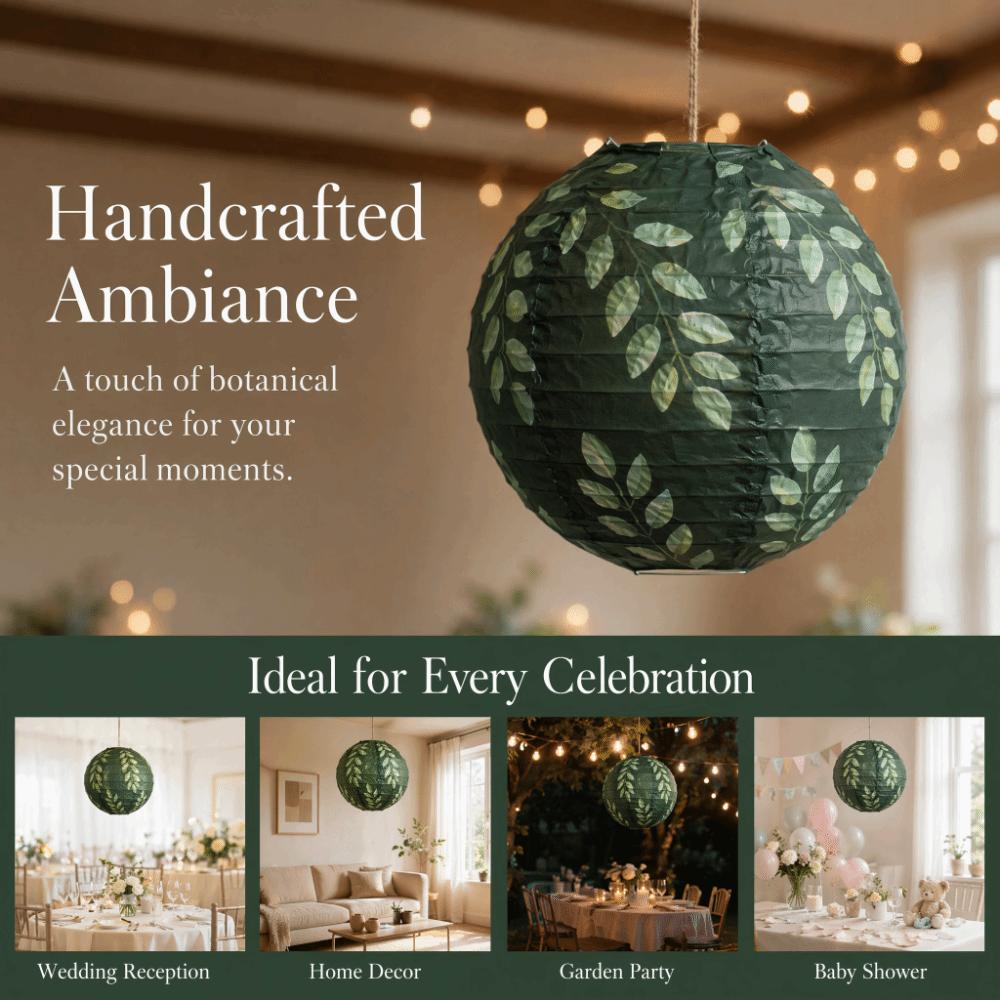Rustic Hanging Paper Lantern Round Chinese Lantern Creative Folding Lantern Photo Prop